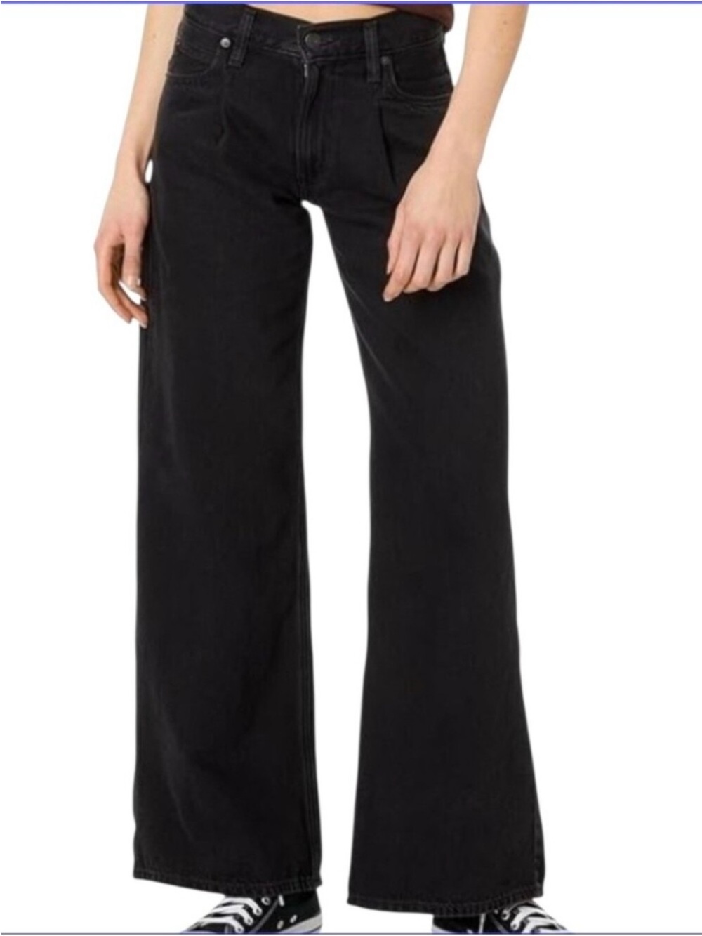 Levi’s ‘baggy wide leg dad’ faded black jeans black size 29 - like new!